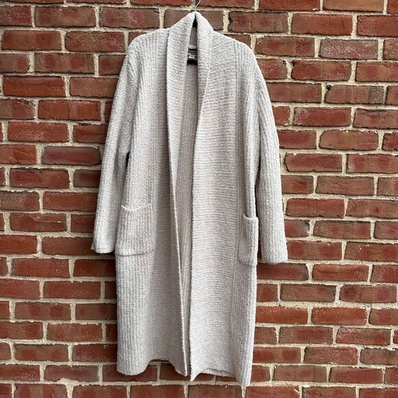Barefoot Dreams $220 CozyChic Lite Chenile long Duster Cardigan medium - Picture 4 of 9